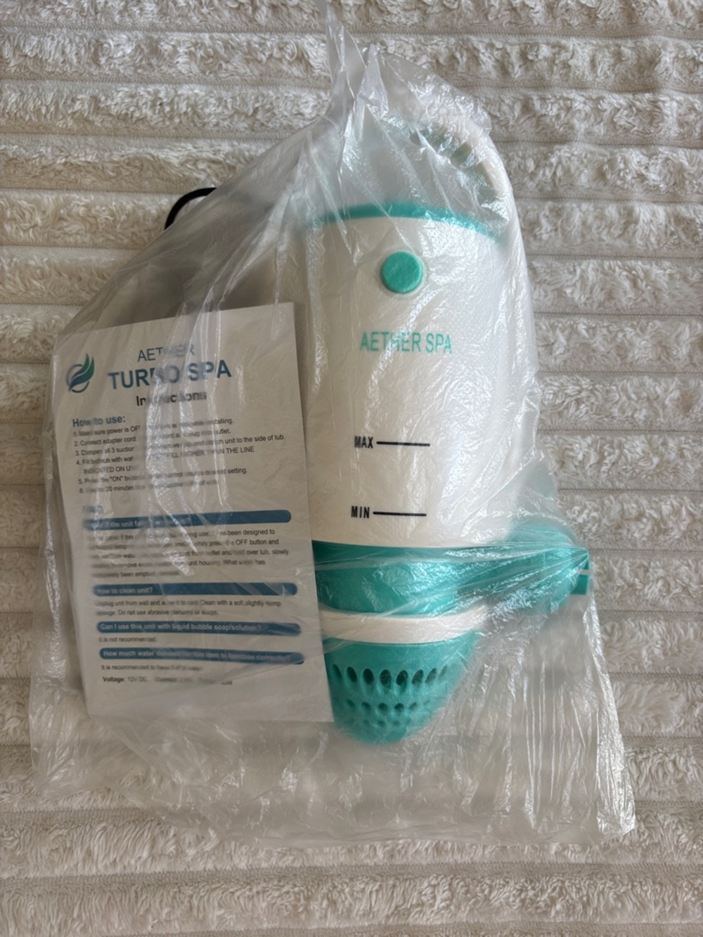 Aether Spa Portable Home Spa Steamer - White & Light Blue